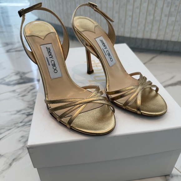Jimmy Choo Shoes - Jimmy Choo Gold Heels 37.5